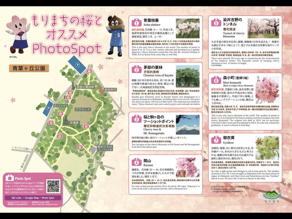 森町　青葉ヶ丘公園　桜マップ