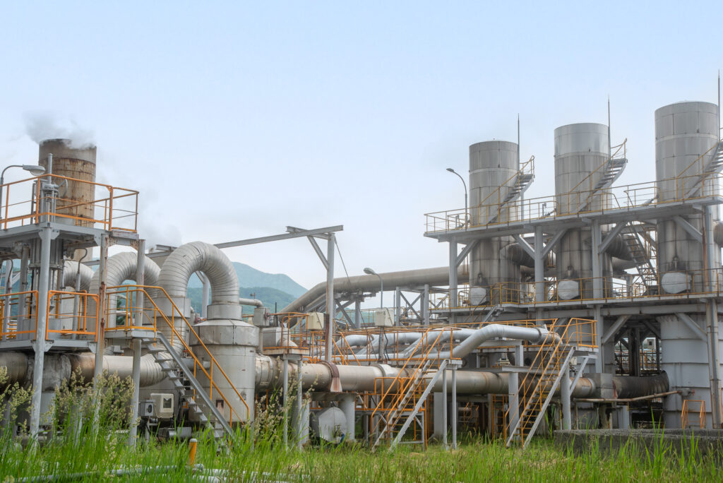 森地熱発電所　気水分離器
