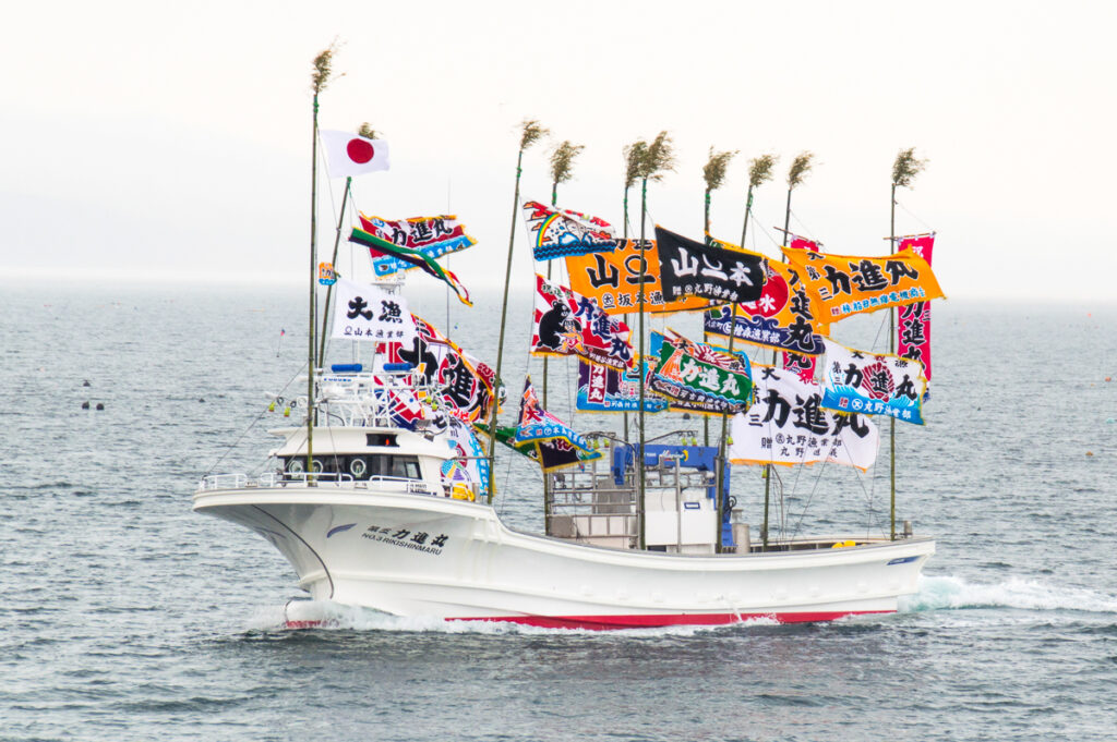 森町は、噴火湾（内浦湾）におけるホタテ養殖の発祥の地のひとつ
ほたての産地　もりまち
